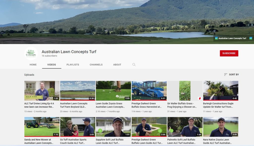 Check out Australian Lawn Concepts YouTube Channel